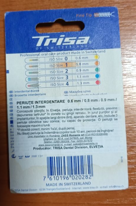 Periute interdentare Trissa 0:8 mm