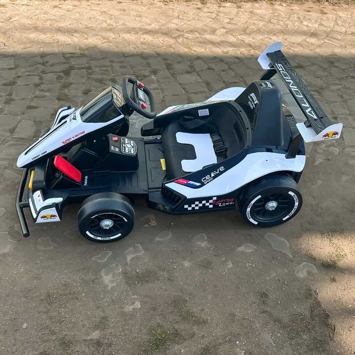 Kart electric pentru copil 3-11 ani, Racing F1 2x 45W 12V cu RC White