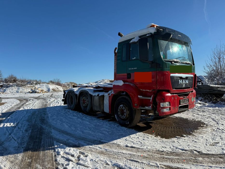 Camion MAN cu container basculabil tip AbrollkipperTGS 26,400 6x2/2BLS