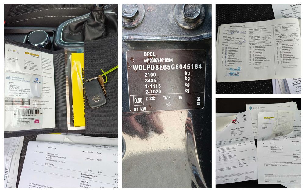 Opel Astra J 2016 Euro6  Carte service/ Rate / Garantie