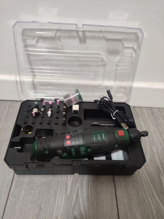 Mini freza Parkside 12 V  1,3 ah masina de gaurit si slefuit fin
