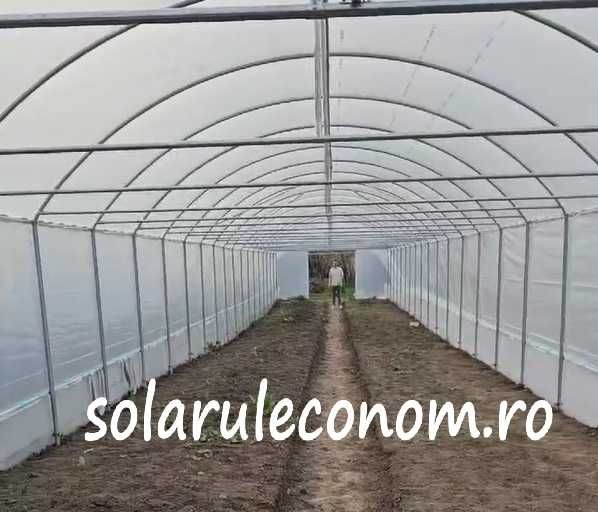Solarii (sere) cu aerisiri laterale, pe toată lungimea pereților