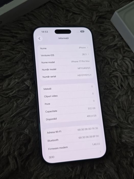 iPhone 17 Pro Max 512GB Blue ca nou