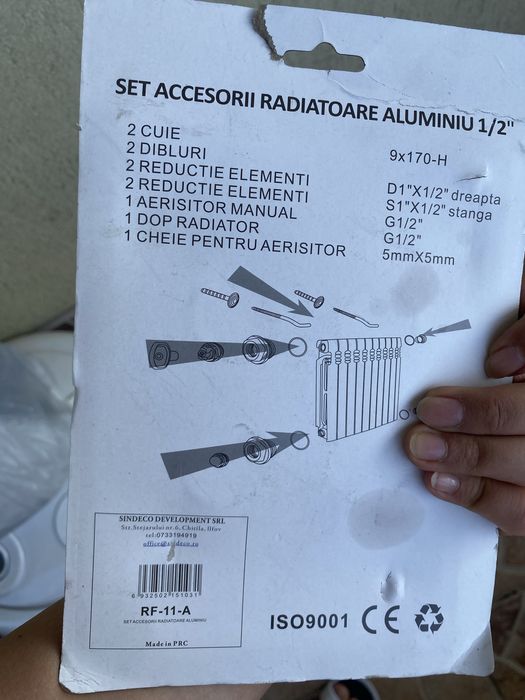 SET accesorii radiatoare aluminiu 1/2