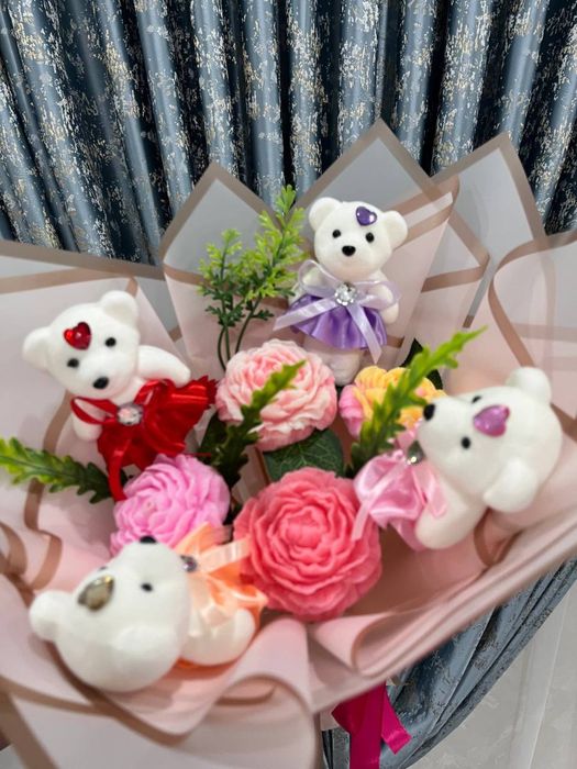 Букет гулдер сапалы сабыннан жасалған