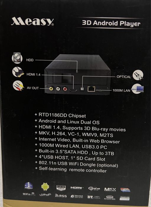 Продам 3D сетевой медиаплеер Measy X5