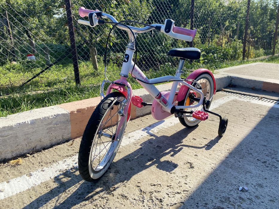 Bicicletă copii B’TWIN – roți 16”, cu roți ajutătoare