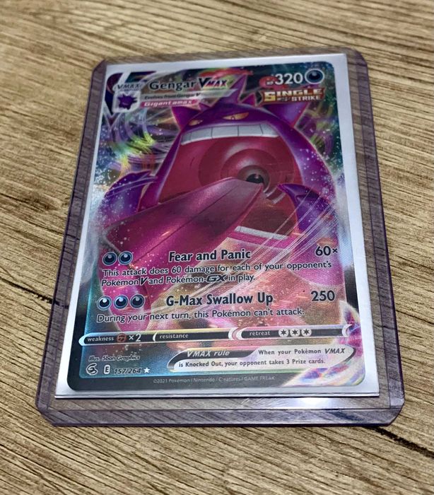 2021 Gengar VMAX - Fusion Strike #157 HOLO Raw Pokemon Card