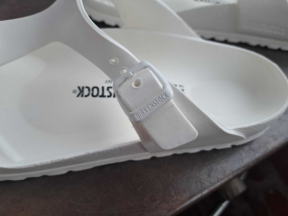 дамски чехли,Birkenstock,летни отворени обувки,бели джапанки,37