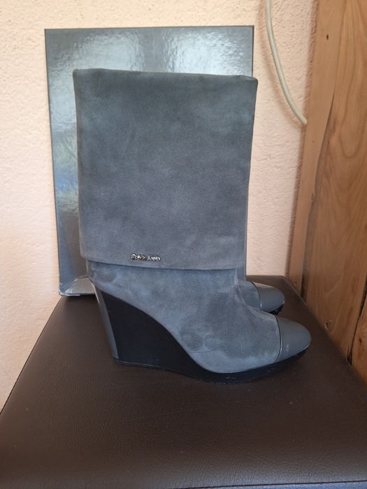 Дамски боти Calvin Klein естествена кожа