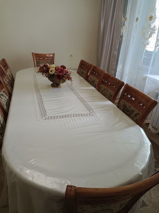 Стол обеденный +10 стульев