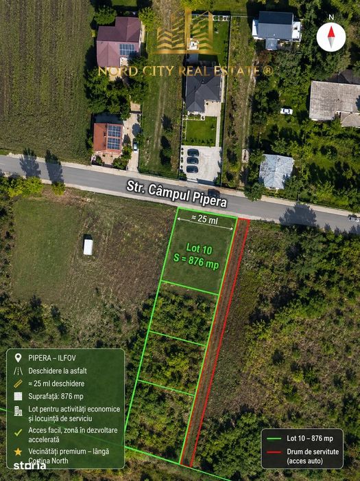 Teren Pipera | Lot 876 m | in spate la Cortina North