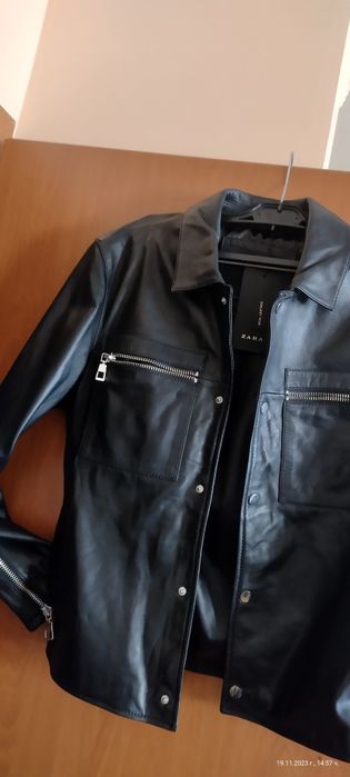 Мъжко кожено яке ZARA