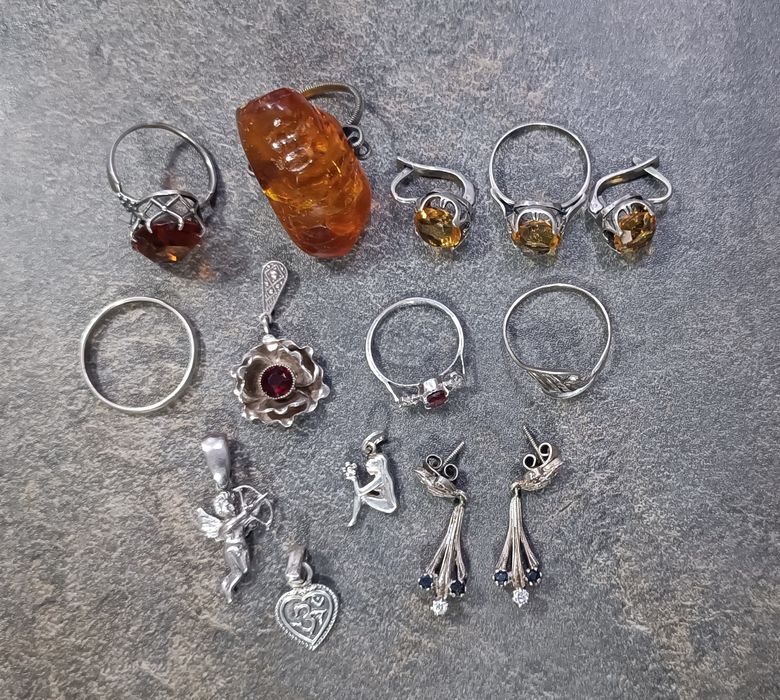 Серебряные кольца ,серьги ,кулоны ,925,900,с камнями Винтаж