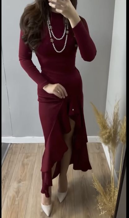 Бордовый платье  тараз!