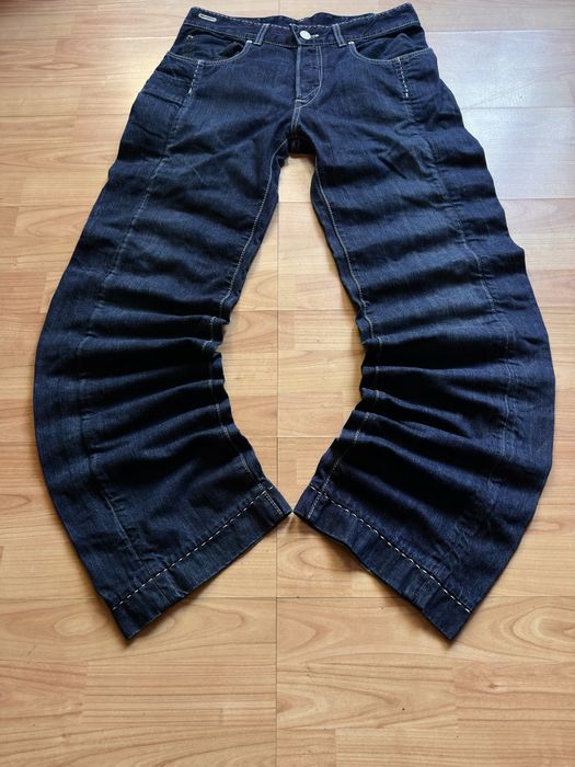 Pantaloni jeans denim pants Levis Redwire baggy white stitch dark wash