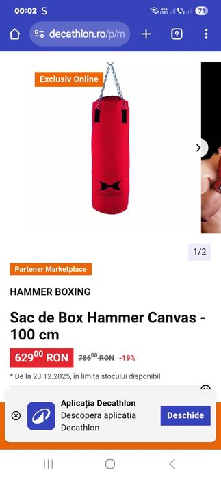 Sac de box si manusi Punching 100