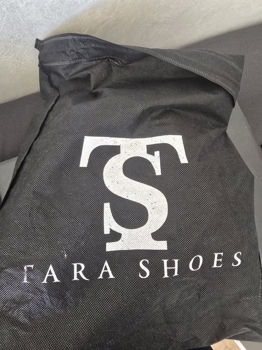 Тъмносини токчета Tara Shoes, handmade, вътрешност естествена кожа.