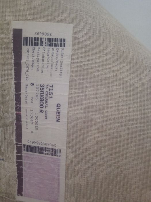 Gilam akril 100% Nomi QUEN Razmer 3.5x8