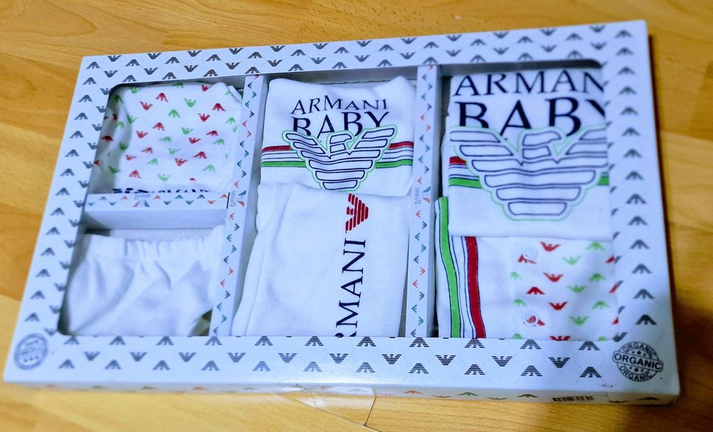 Set unisex  bumbac bebe 7 piese Armani