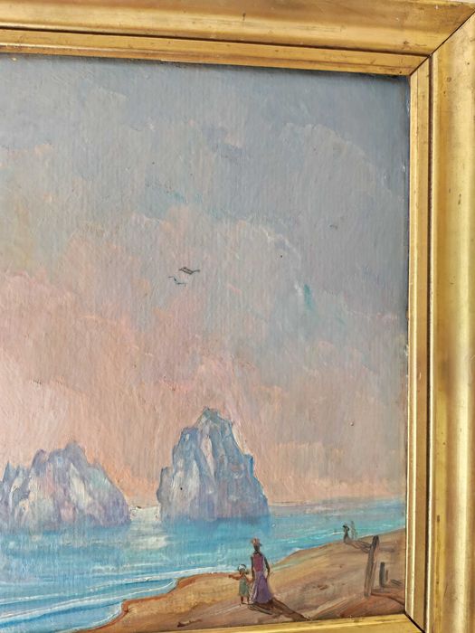 Tablou Starvu Tarasov ulei pe carton - pictat in 1919 Adalari - Turcia