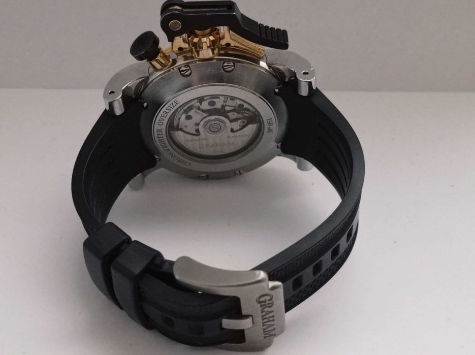 Graham Chronofighter Oversize GMT 47mm 18ct gold/steel