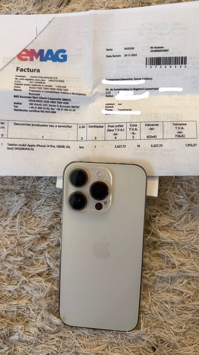 Iphone 14 pro, 128 gb 5g Gold