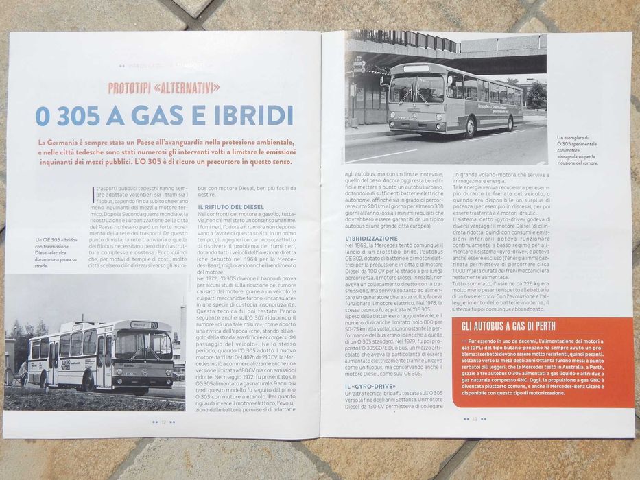 Revista autobuz Mercedes O 305 1979 colectia italiana de autobuze 1:43