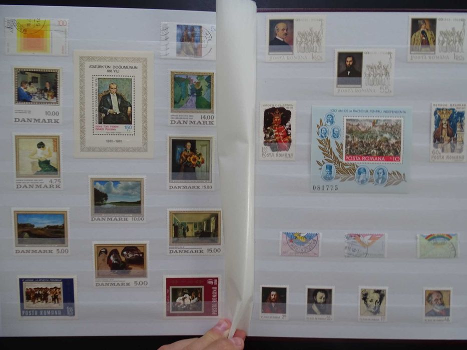 Clasor cu timbre tematice - Pictura (Lot 91)