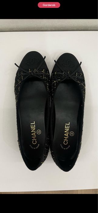 Chanel балетки твидовые