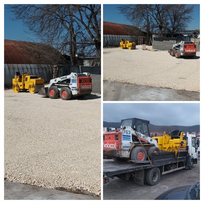 Услуга с мини багер, бобкат, комб. Багер, валяк, хидравличен чук.