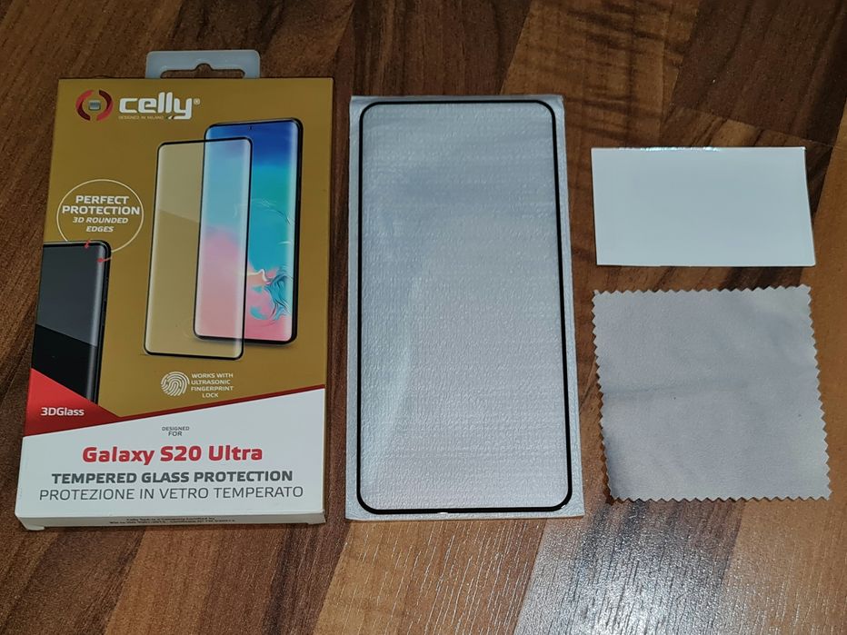 Folie sticla full cover originala Celly Samsung Galaxy S20 Ultra 4G 5G