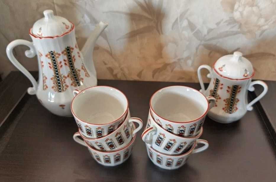 Set cafea/ceai fabrica PORȚELAN Alba Iulia– 6 CEȘTI – vintage ROMÂNESC