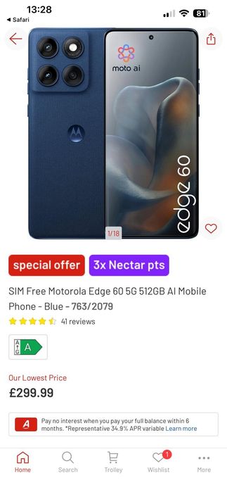 Motorola edge 60 512 GB nou sigilat blue garanție