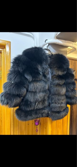 Blana de vulpe neagra marime S