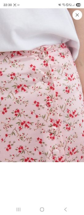 Fusta midi roz Reserved