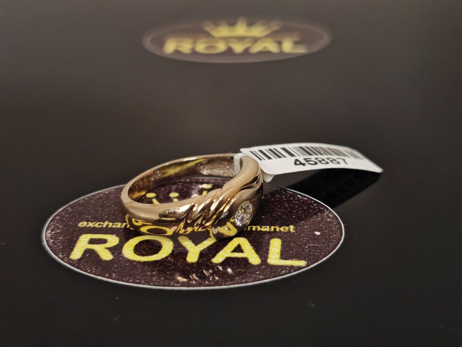 Bijuteria Royal: Inel aur 14k 1 Diamant 4.55gr