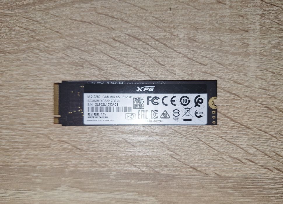 SSD xpg gammix s5 512gb