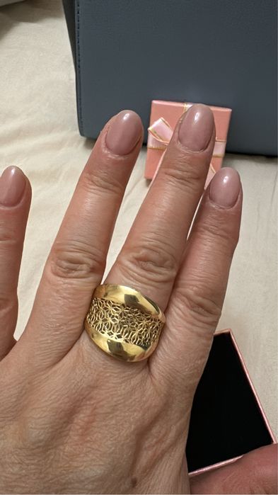 Кольцо, желтое золото, новое