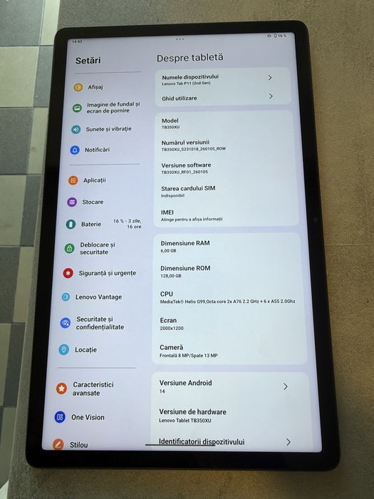 Lenovo Tab p11 gen 2 cu sim, ca noua
