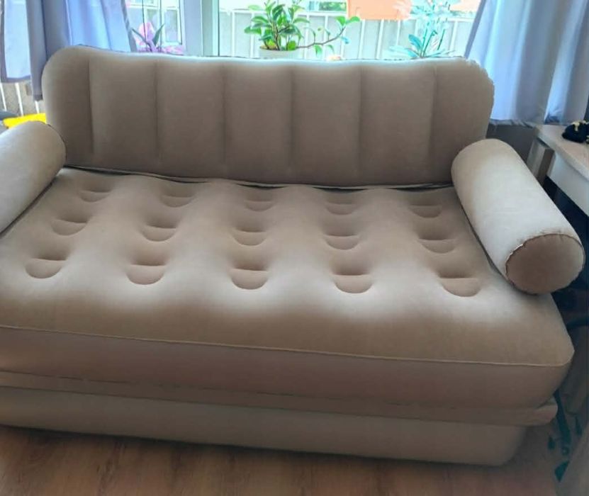 Двоен надуваем матрак с разтегателен диван за спане 5 в 1