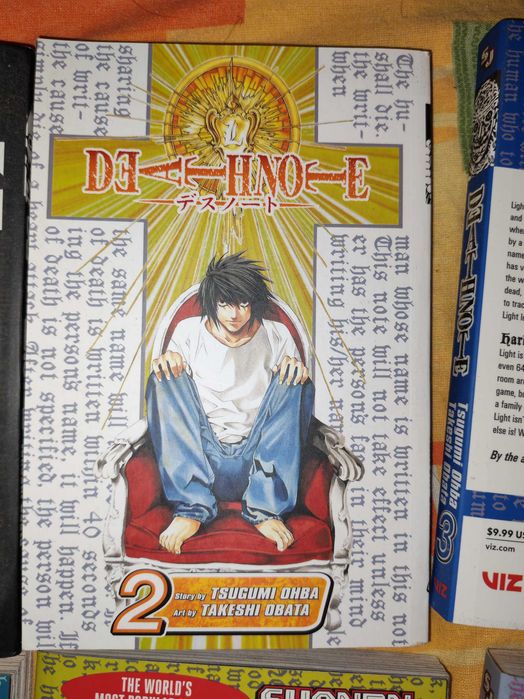 Volumele 1–6 din Death Note (ediția standard în limba engleză, Viz Media).l