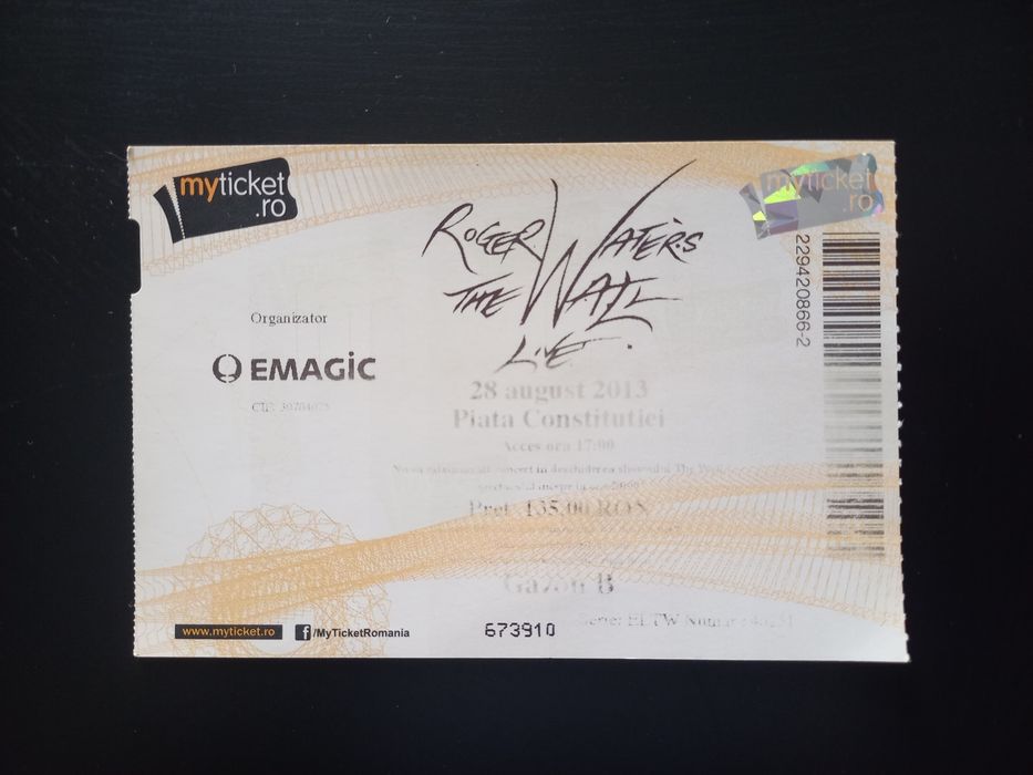 Bilet Concert (de Colecție)