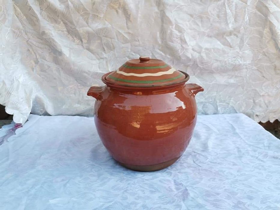 Глинено гърне за боб