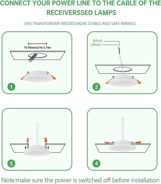 LED вградена лампа Tofisr, 30x5W, IP20 лунички, 2700K, 400lm