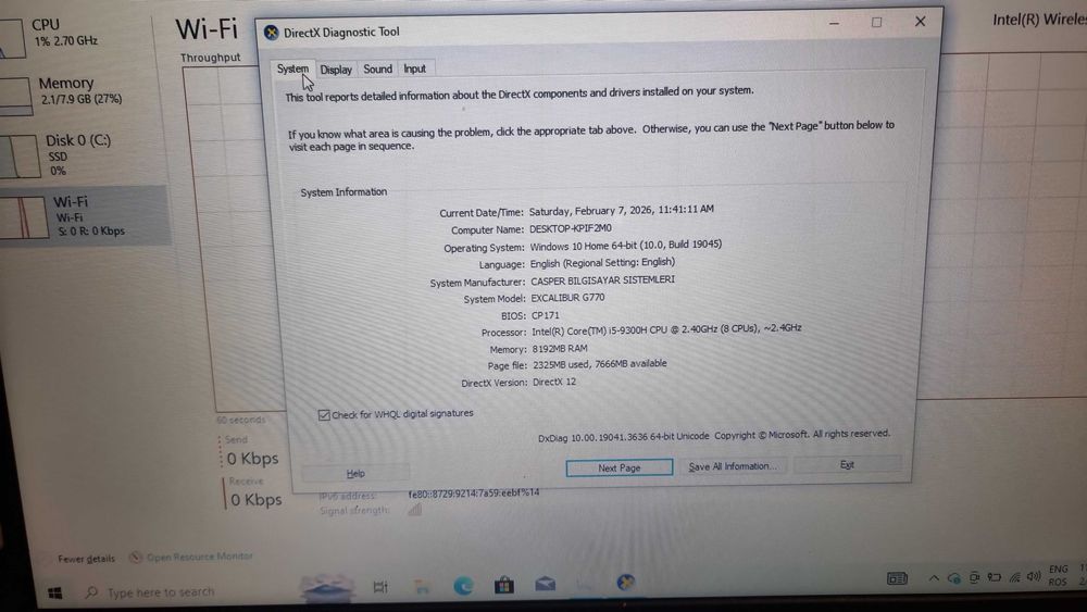 Vand leptop Casper Excalibur G770
