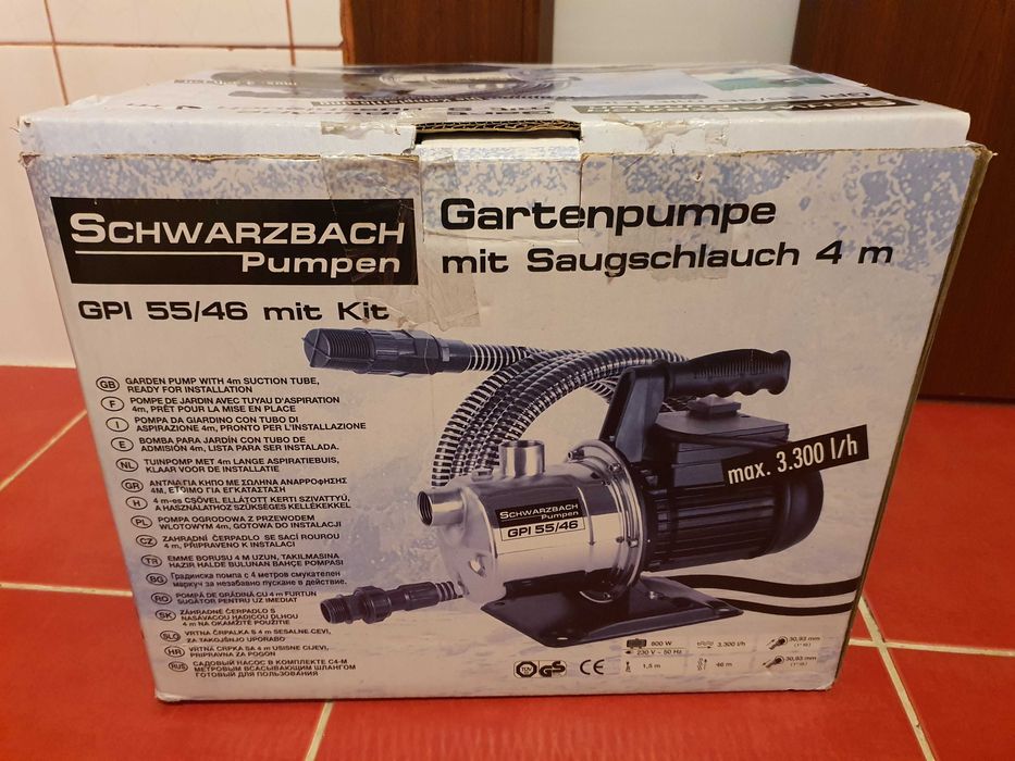Pompa de gradina, fantana put Schwarzbach GPI 55/46 ca noua, inox