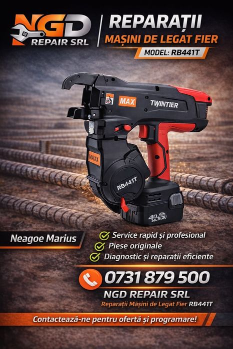 Reparații mașini de legat sarma MAX Rb441t