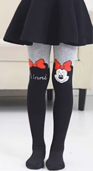 Детски плътни памучни чорапогащници за момичета