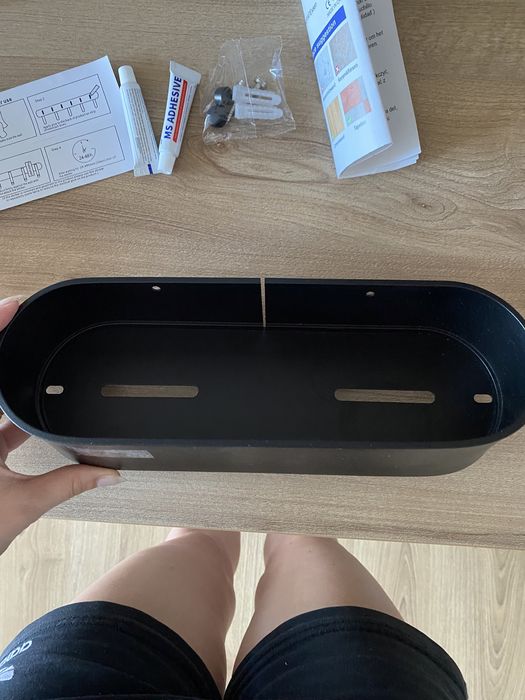 Raft baie metal negru mat